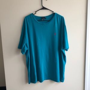 Turquoise crew neck tee Ralph Lauren polo shirt